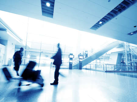 passenger in the shanghai pudong airport interior of the airport の写真素材