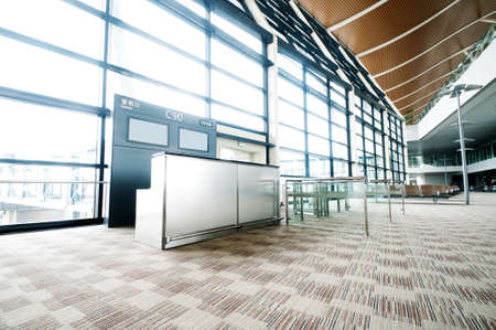 Interior of the airport in pudong shanghai chinaのeditorial素材