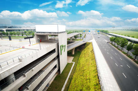 Overpass and billboardsのeditorial素材