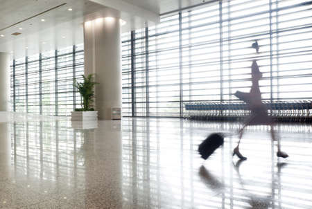 passenger in the shanghai pudong airport.interior of the airport.のeditorial素材