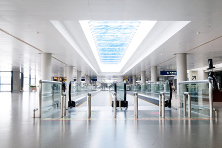Interior of the airport in pudong shanghai china