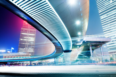 the night view of the lujiazui financial centre in shanghai china. 