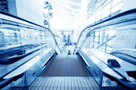 Interior of the airport in pudong shanghai chinaのeditorial素材