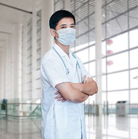  expertise handsome senior doctor hospital portrait   Photo Illustration  の写真素材