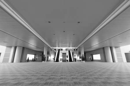 Interior of the airport in pudong shanghai chinaのeditorial素材