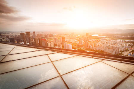 Aerial views of the cityの写真素材