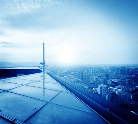 Aerial views of the cityの写真素材