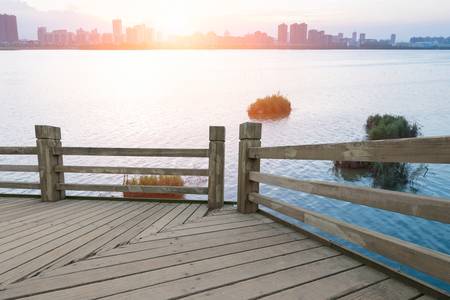 China Shanghai Bund, Lujiazui financial district panorama の写真素材