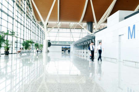 passenger in the shanghai pudong airport.interior of the airport.のeditorial素材
