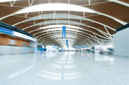 Interior of the airport in pudong shanghai chinaのeditorial素材