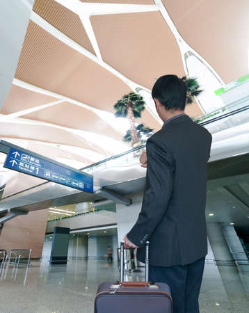 Business man at airportのeditorial素材