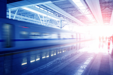 train stop at railway station 