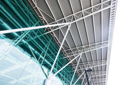 modern blue facade of glass の写真素材