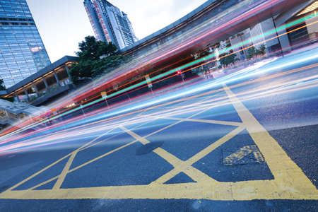 traffic in Hong Kongの写真素材