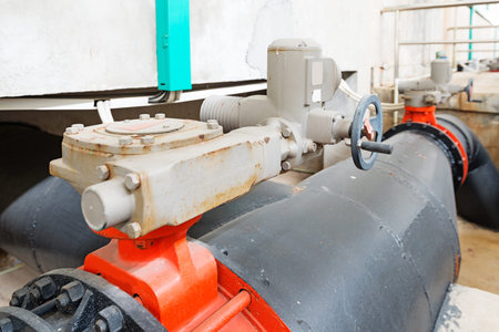 Water pipe in a sewage treatment plant