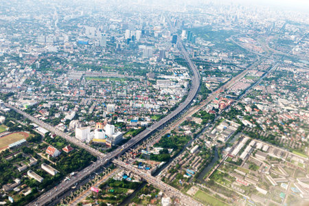 aerial view of city center