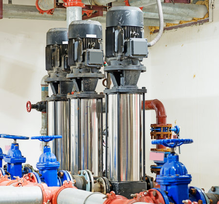 pressure pump for running water in a building