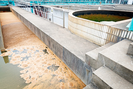 Modern urban wastewater treatment plant