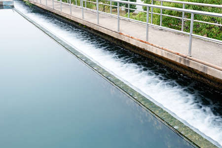 Modern urban wastewater treatment plantの写真素材