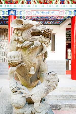 Forbidden City stone lionsのeditorial素材