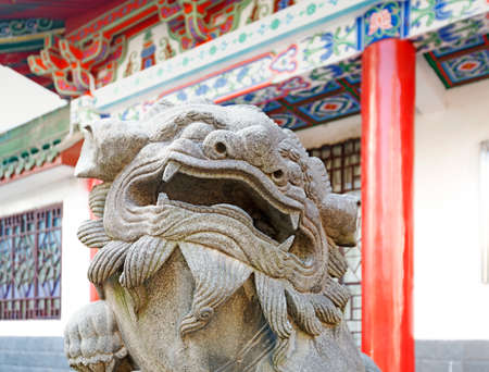 Forbidden City stone lionsのeditorial素材