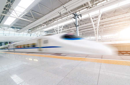 fast moving trainのeditorial素材