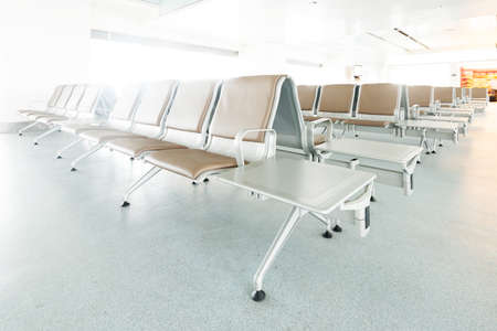 Bench in the shanghai pudong airport.interior of the airport.のeditorial素材