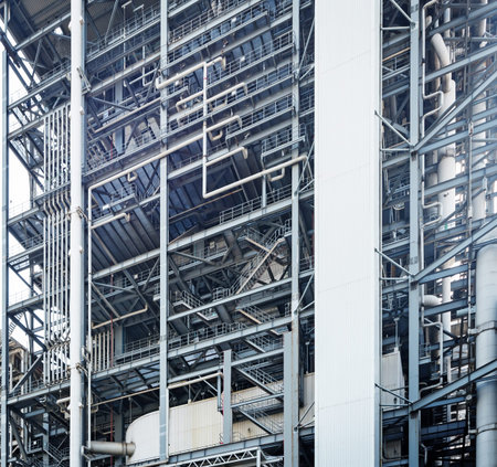 Industrial zone, Steel pipelines and valves