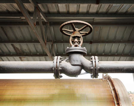 Rusty sewer valveの写真素材