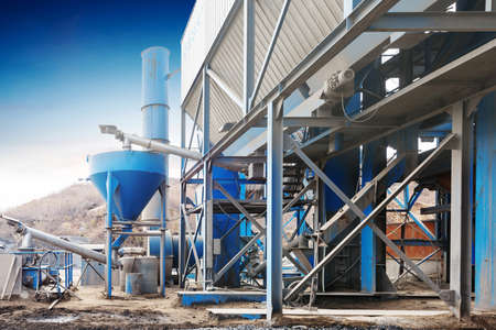 Oil and gas processing plant with pipe line valvesの写真素材