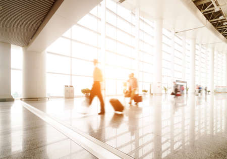 passenger in the shanghai pudong airport.interior of the airport.のeditorial素材