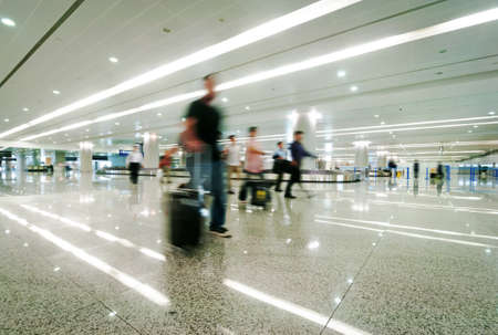 passenger in the shanghai pudong airport.interior of the airport.のeditorial素材