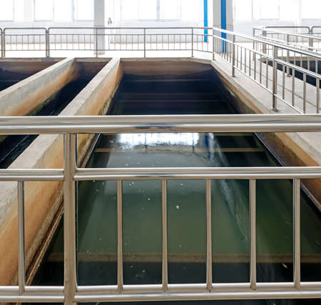 Modern urban wastewater treatment plantの写真素材