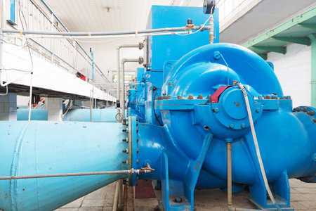 Modern urban wastewater treatment plant.