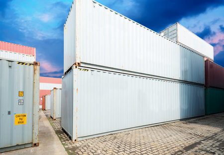 Stack of Cargo Containers at the docks