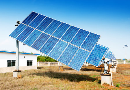 photovoltaic panels - solar panel to produce clean, sustainable, renewable energy - alternative...