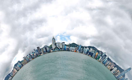 Small planet of Hong Kongの写真素材