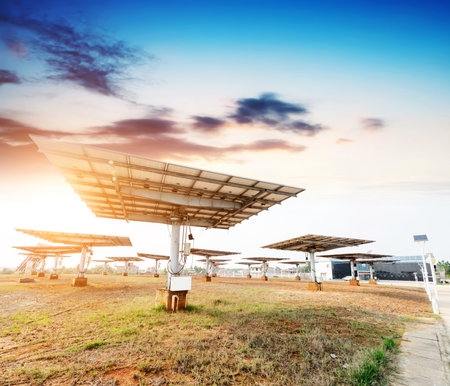 photovoltaic panels - solar panel to produce clean, sustainable, renewable energy - alternative...