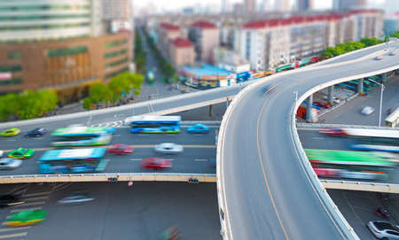 cityââ highway overpassの写真素材