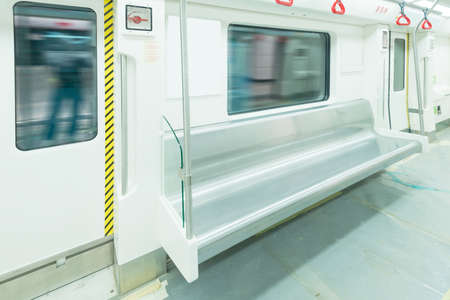 Interior view of a subwayのeditorial素材