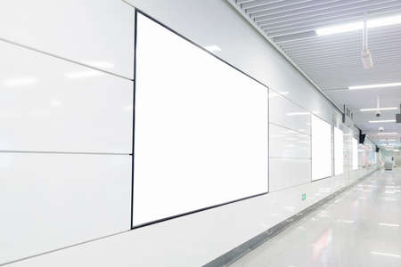 big vertical poster on metro stationのeditorial素材