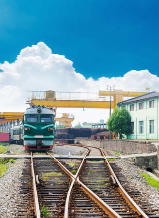 fast moving trainの写真素材