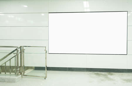 big vertical poster on metro stationのeditorial素材