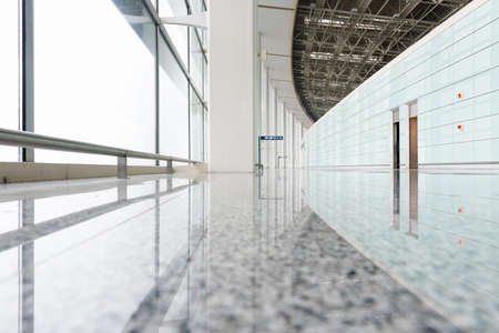 Interior of the airport in pudong shanghai chinaのeditorial素材