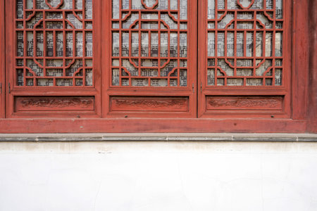 ancient Chinese architecture in suzhou: garden.
