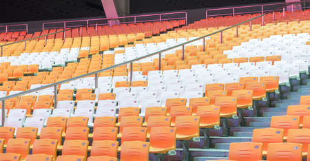 Stadium seats for sport footballの写真素材