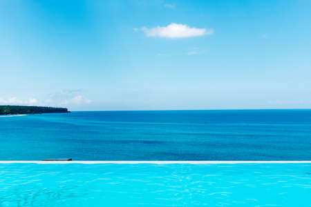 Tropical beach. Padangbai, Bali, Indonesiaの写真素材