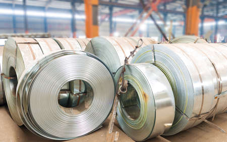 Workshop,Large steel processing plantの写真素材