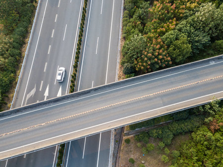 Aerial photography bird-eye view of City viaduct bridge road streetscape landscape