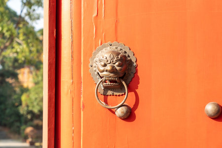 Chinese ancient door handleの写真素材
